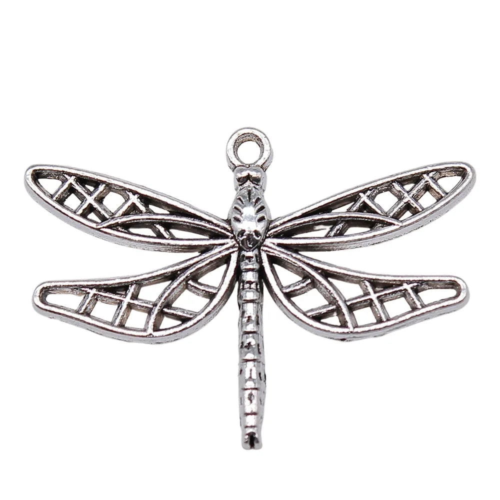 34x25mm 2g Multicolor Zinc Alloy Dragonfly Charm Pendant for DIY Necklace Bracelet Making