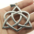 67x66mm 15.3g Zinc Alloy Large Heart Celtic Amulet Celtic Knot Charm Pendant for DIY Necklace Jewelry Making