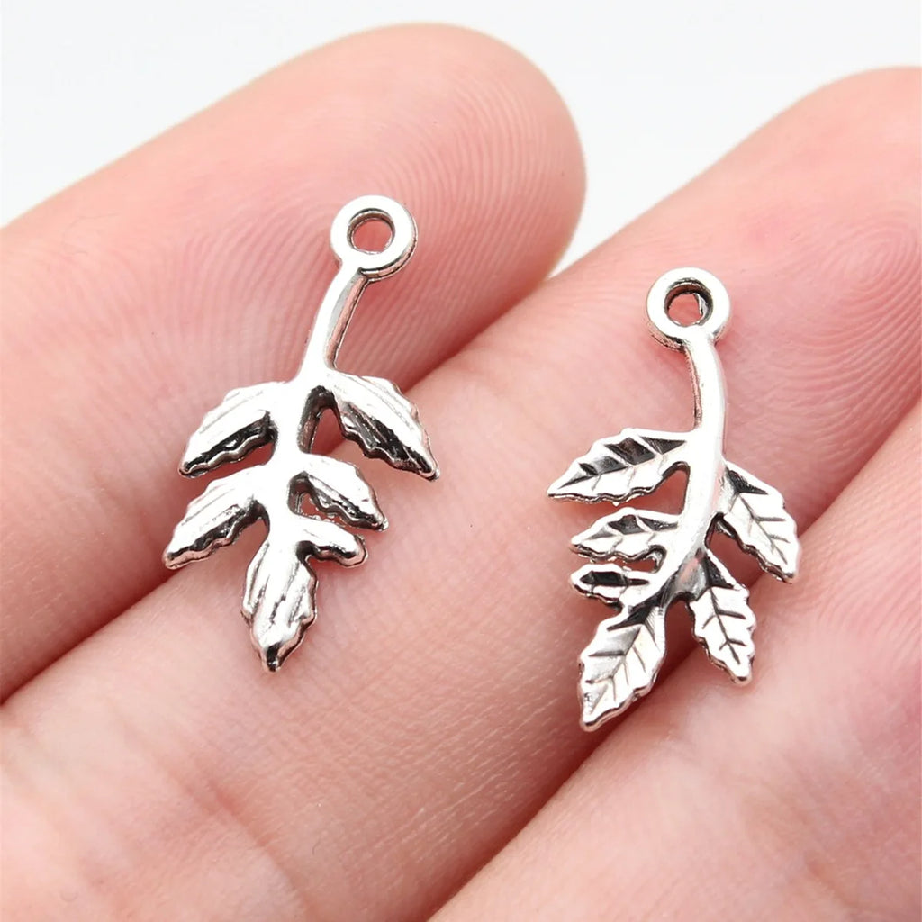 20x10mm 0.58g Multicolor Zinc Alloy Branch Charm Pendant for DIY Necklace Bracelet Making
