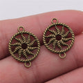 16x21mm 1.3g Multicolor Zinc Alloy Round Connector Charm for Bracelet Necklace Jewelry Making