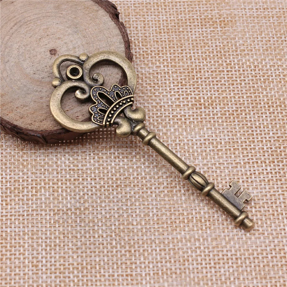 82x32mm 11.1g Multicolor Zinc Alloy Large Key Charm Pendant for DIY Necklace Bracelet Making