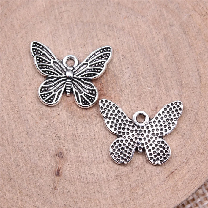 18x14mm 1g Multicolor Zinc Alloy Butterfly Charm Pendant for Bracelet Necklace DIY Jewelry Making