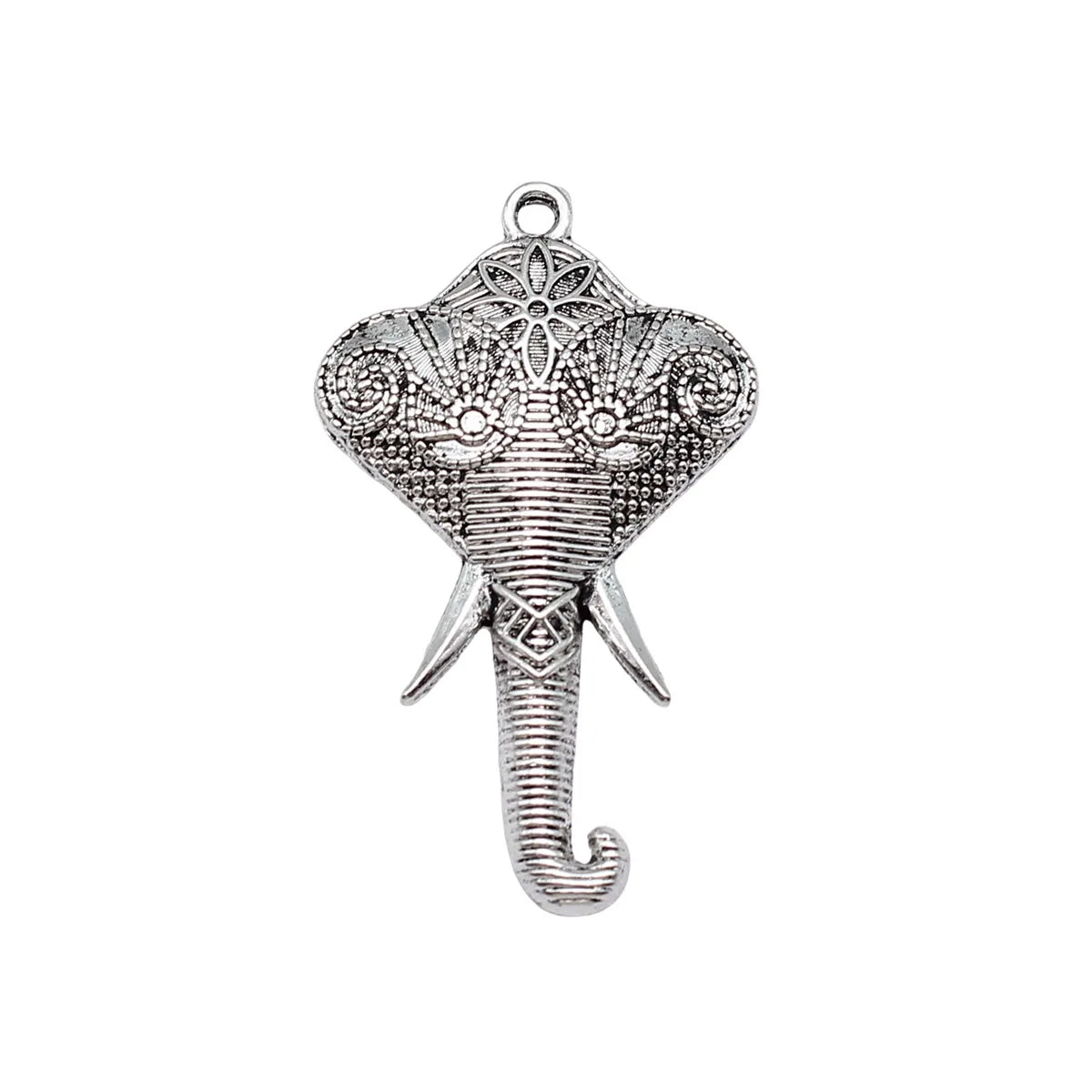 46x27mm 3.3g Antique Silver Zinc Alloy Elephant Charm Pendant for DIY Necklace Bracelet Jewelry