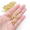 Copper Alloy Round Loose Metal Beads 3mm 4mm 5mm 6mm for DIY Bracelet Jewelry Making
