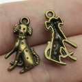 22x12mm 1.1g Multicolor Zinc Alloy Dog Charm Pendant for DIY Necklace Bracelet Jewelry Making