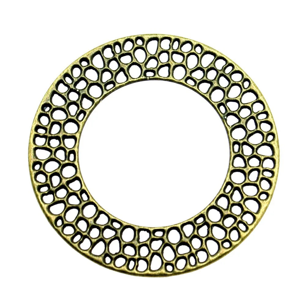 49x49mm 5.6g Multicolor zinc alloy geometric Wreath charm pendant for DIY necklace earring making