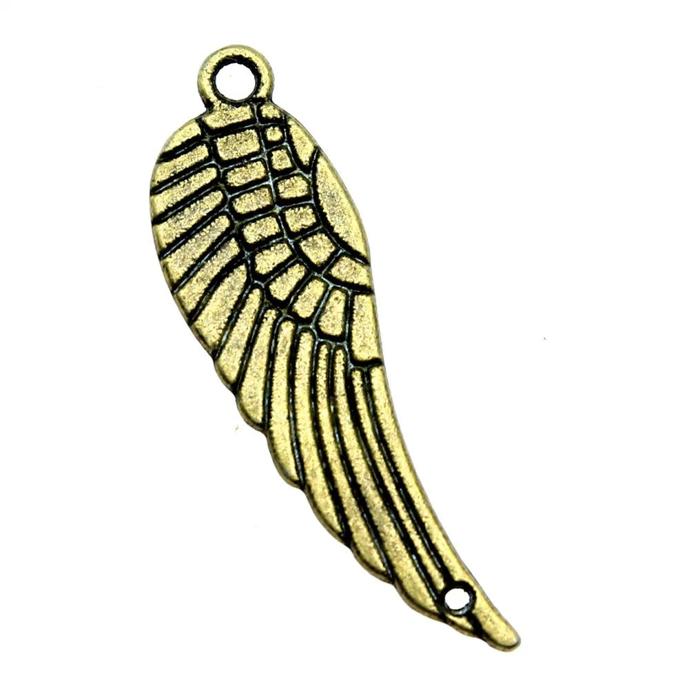 30x9mm 1.4g Multicolor Zinc Alloy Wing Connector Charm for DIY Bracelet Necklace Jewelry Making