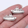 25x15mm 2.9g Antique Silver Zinc Alloy Cruise Ship Charm Pendant for Nautical DIY Jewelry Making