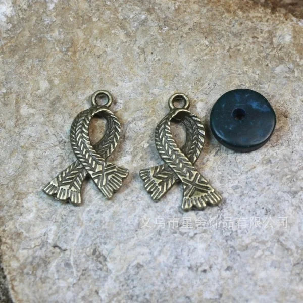 23x15MM Antique Silver Zinc Alloy Scarf Charm Pendant for DIY Necklace Bracelet Jewelry Making