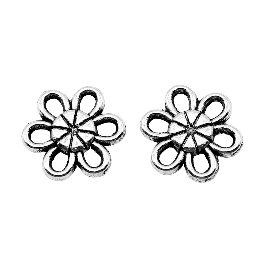 10mm 0.5g Multi Color Zinc Alloy Small Flower Connector Charm for DIY Bracelet Necklace Making