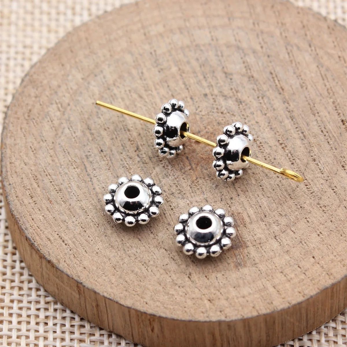 9.2x9.2x4.9mm 0.91g Multi Color Zinc Alloy Spacer Beads Jewelry Findings for DIY Pendant and Bracelet Making