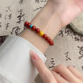 Vintage Ethnic Geometric Agate Natural Stone Beaded Bracelet For Women Handmade Jewelry