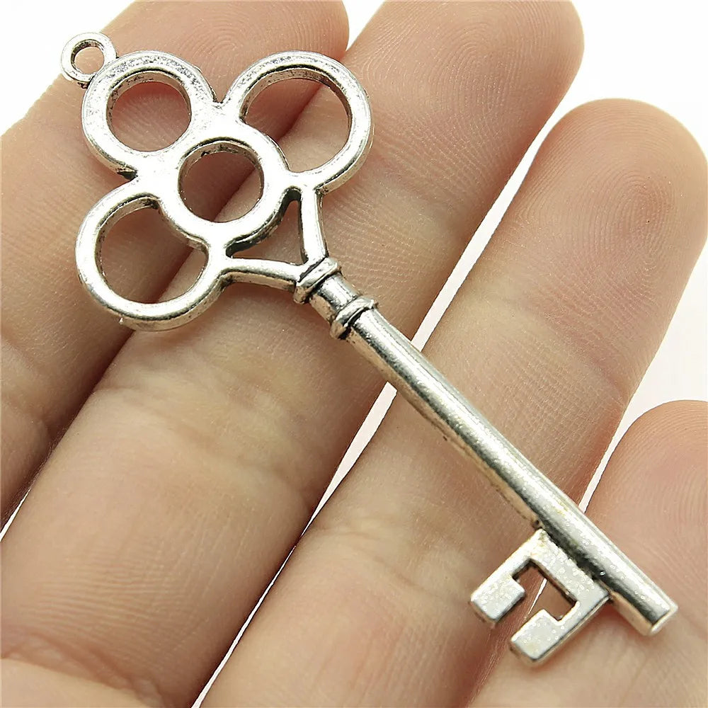 67mm 7g Multicolor Zinc Alloy Key Charm Pendant for DIY Bracelet Necklace Jewelry Making