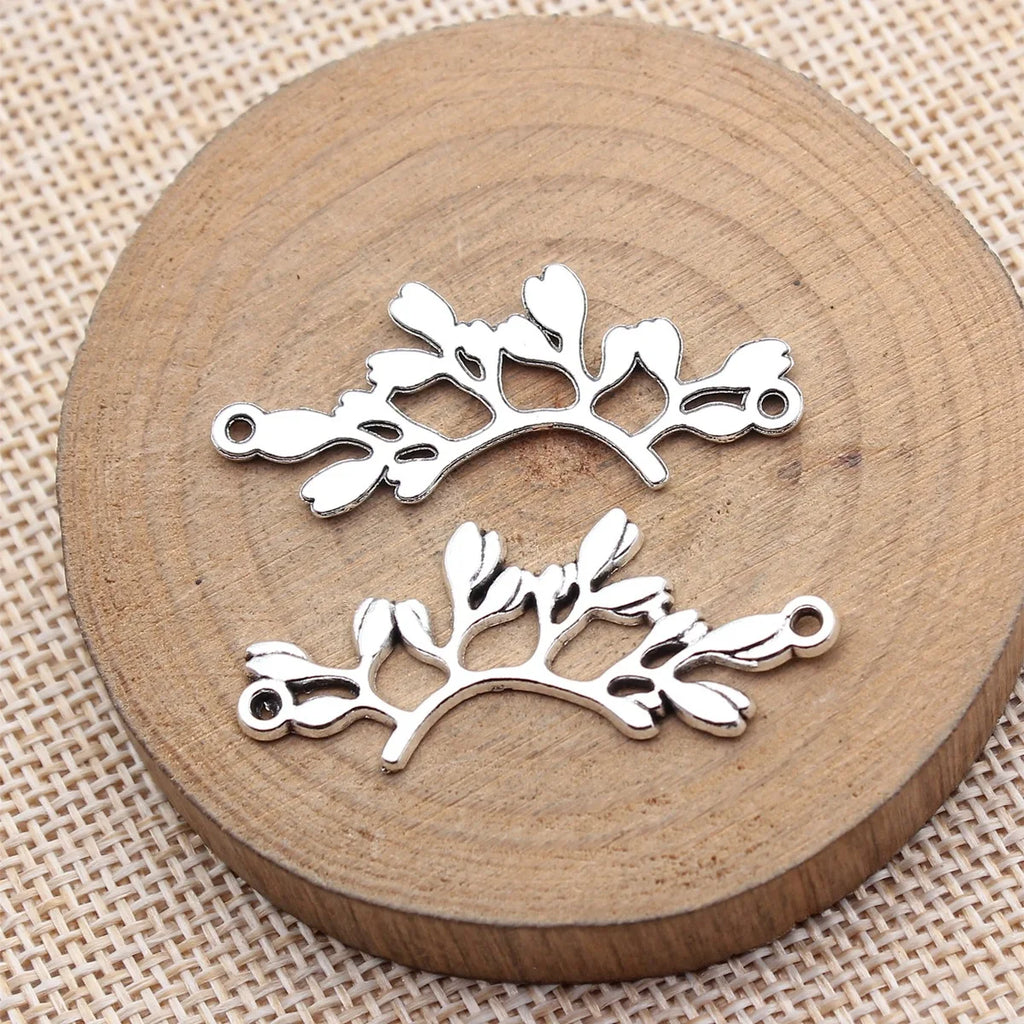 38x16mm 2g Antique Silver Zinc Alloy Tree Branch Connector Charm for DIY Necklace Jewelry Making
