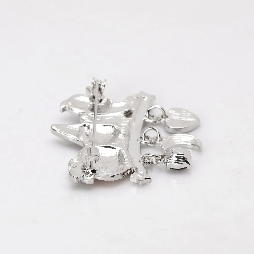 Cute Halloween Ghost Pumpkin Witch Enamel Alloy Brooch With Dangling Charms, Festive Lapel Pin Gift