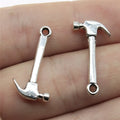 25x12mm 1g Multicolor Zinc Alloy Hammer Charm Pendant for DIY Tool Theme Jewelry Making