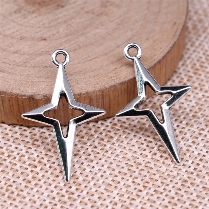 27x17mm 1.13g Multicolor Zinc Alloy Shining Star Charm Pendant for DIY Necklace Bracelet Jewelry Making
