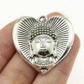 32x32mm 7.3g Multicolor Zinc Alloy Buddha in Heart Charm Pendant for DIY Handmade Jewelry Making