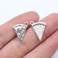 19x14mm 1.1g Antique Silver Zinc Alloy Cake Slice Charm Pendant for DIY Necklace Bracelet Making