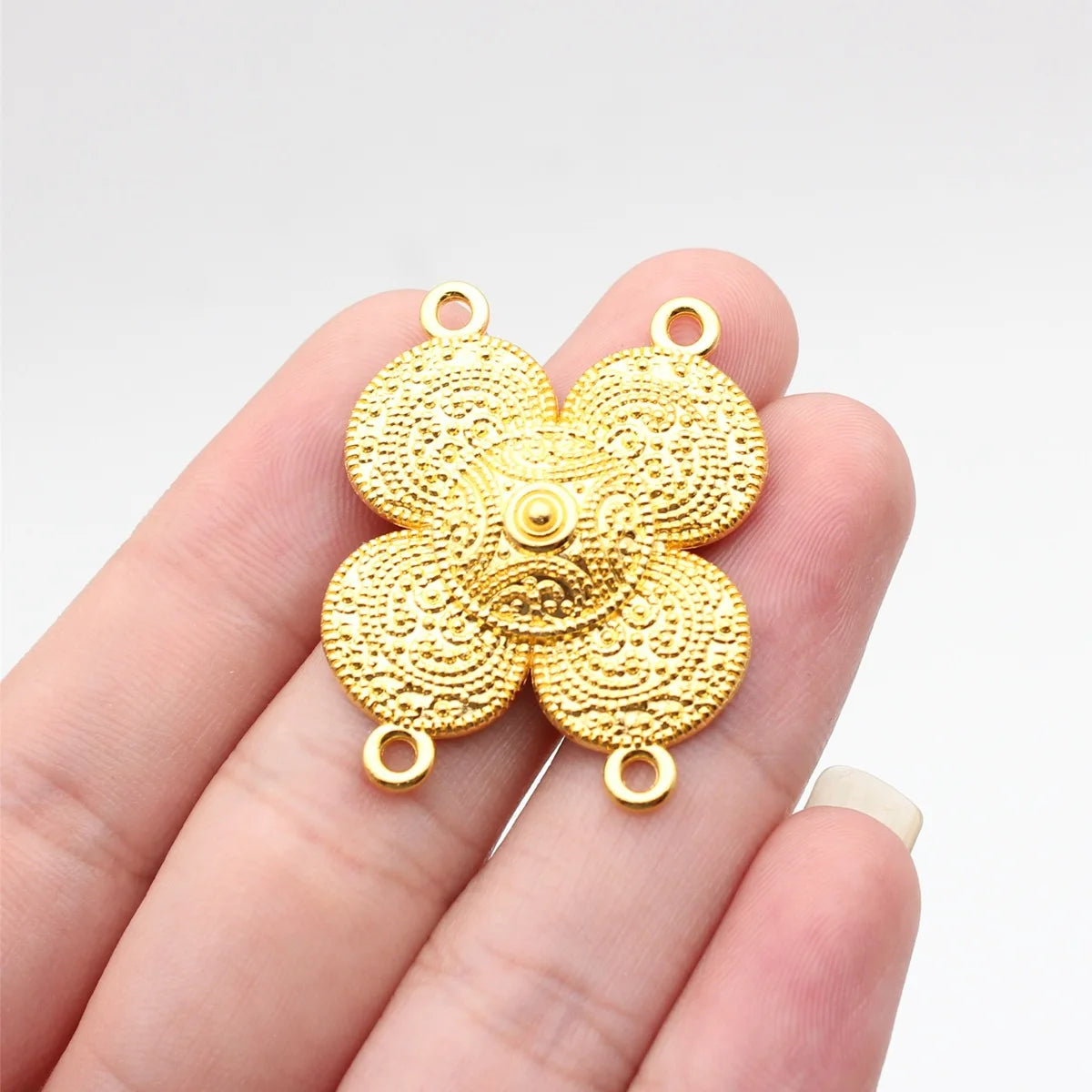 36x28mm 3.8g Multicolor Zinc Alloy Four Hole Body Chain Connector Charm for DIY Waist Chain Jewelry