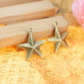 21MM Antique Silver Zinc Alloy Five Point Star Charm Pendant for DIY Necklace Bracelet Jewelry Making