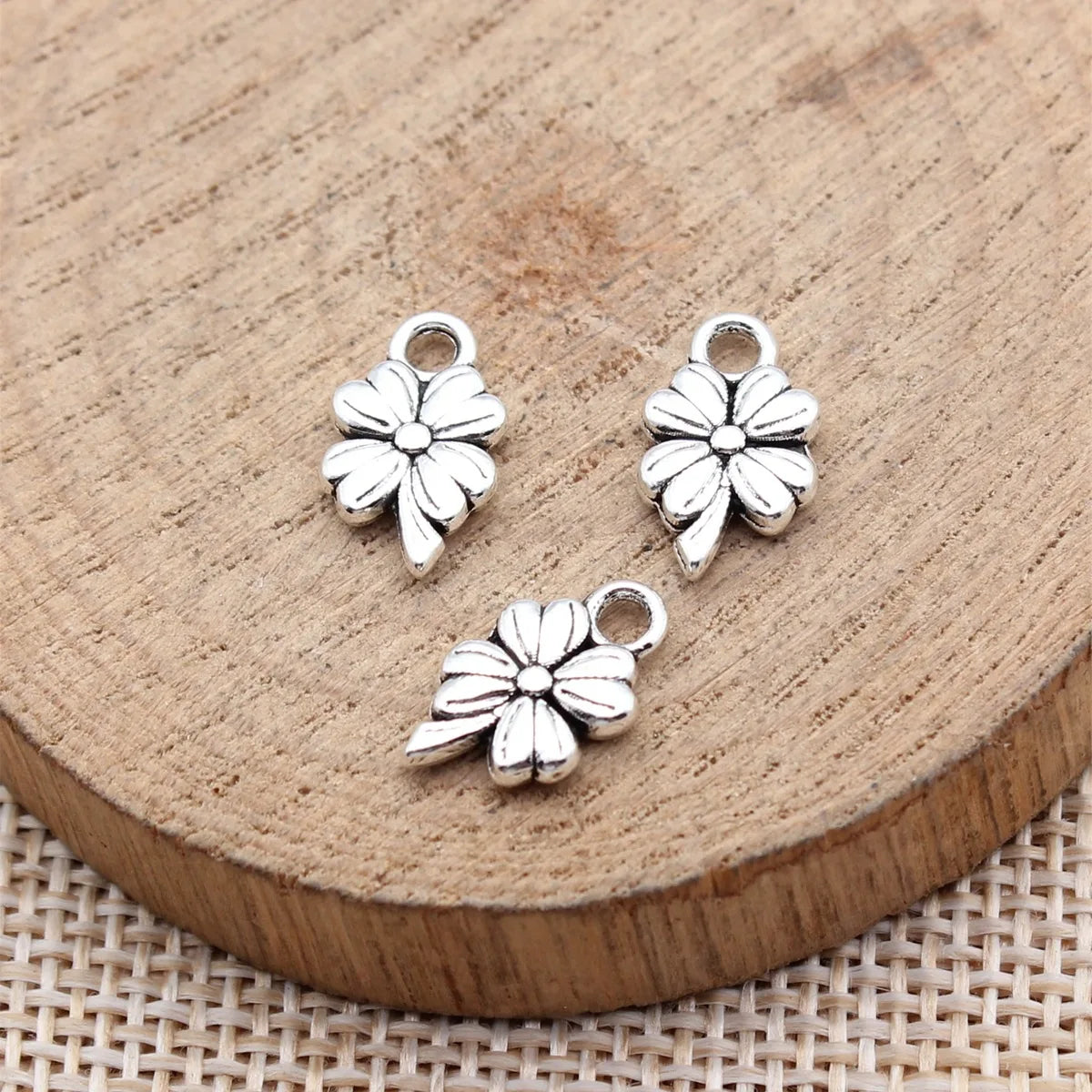 13x8mm 0.69g Multicolor Zinc Alloy Four Leaf Clover Charm Pendant for DIY Bracelet Necklace Jewelry