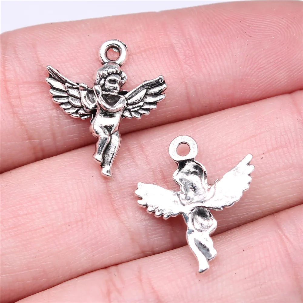 20x17mm 1g Multicolor Zinc Alloy Angel Figure Charm Pendant for DIY Handmade Jewelry Making