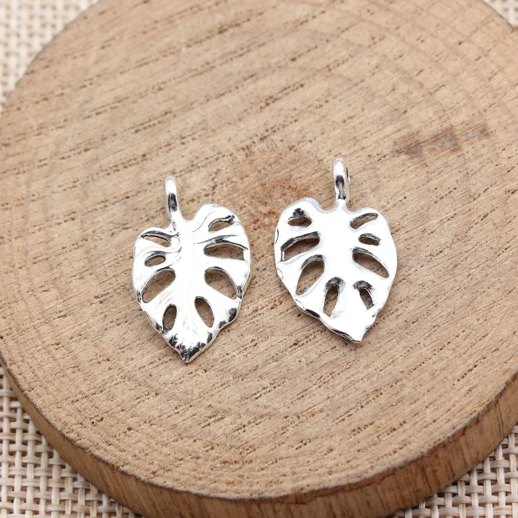 20x12mm 0.82g Multicolor Zinc Alloy Leaf Charm Pendant for Bracelet Necklace DIY Jewelry Making