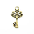 32x18MM Zinc Alloy Heart Key Charm Pendant for DIY Necklace Bracelet Jewelry Making