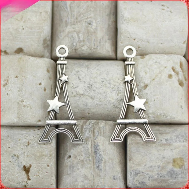 29x13MM Antique Silver Iron Eiffel Tower Charm Pendant for DIY Necklace Bracelet Jewelry Making