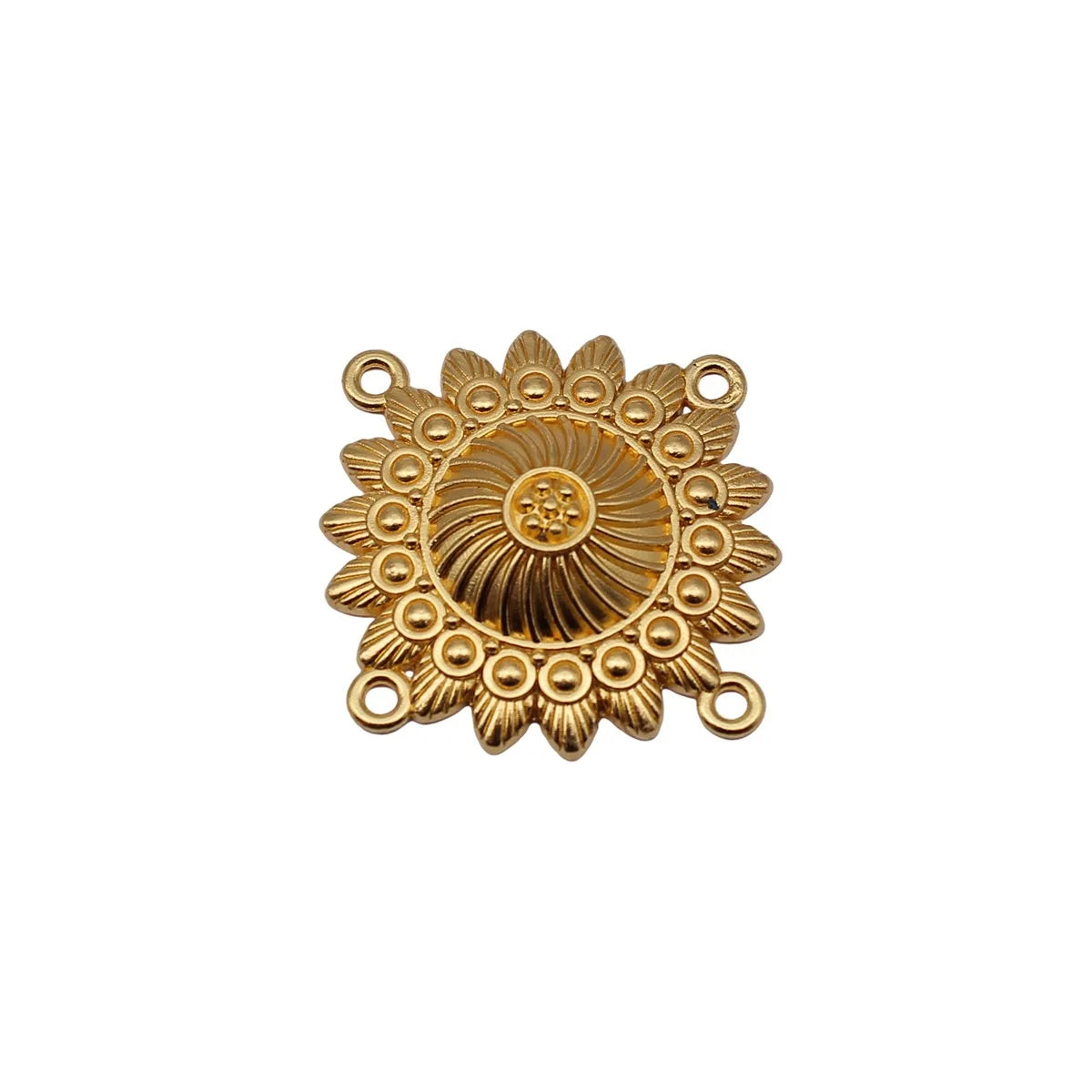 31x31mm 4.4g Multicolor Zinc Alloy 4 Hole Connector Charm for Body Chain Waist Chain Headpiece DIY