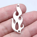 15x38mm 3.6g Antique Silver Zinc Alloy Flame Connector Charm for DIY Bracelet Necklace Jewelry Making