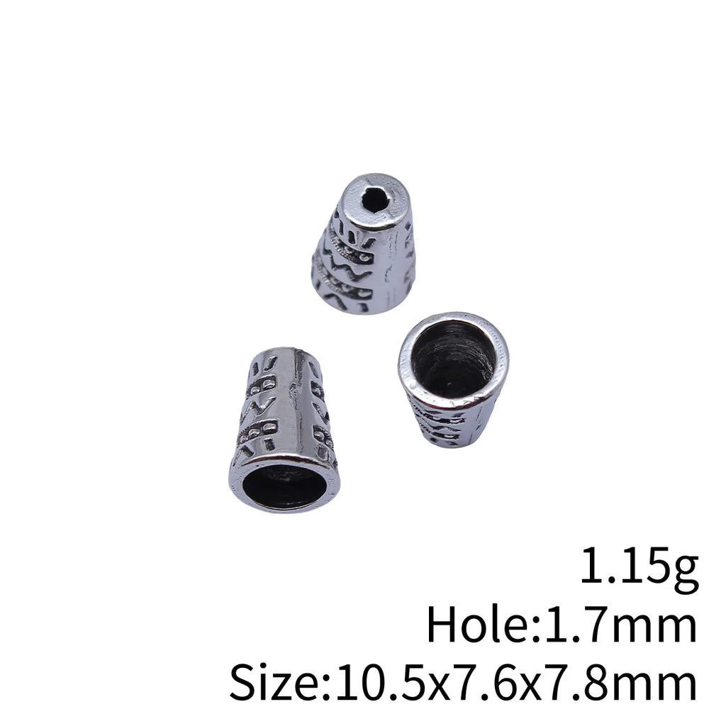 10.5x7.6x7.8mm 1.15g Multicolor Zinc Alloy Cone bead caps for tassel pendants and DIY jewelry findings