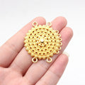 42x38mm 6.2g Multicolor Zinc Alloy 4-Hole Connector Charm for Body Chain Waist Chain Headpiece DIY