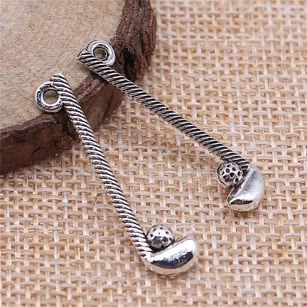 32x8mm 1.2g Multicolor Zinc Alloy Golf Club Charm Pendant for DIY Sports Necklace Bracelet Making