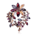 Elegant Rhinestone Alloy Swan, Floral Wreath And Flower Brooch For Women's Lapel Pin Suit Accessory