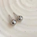 18K Real Gold Plated Copper Irregular Geometric Bean Stud Earrings Light Luxury Minimalist
