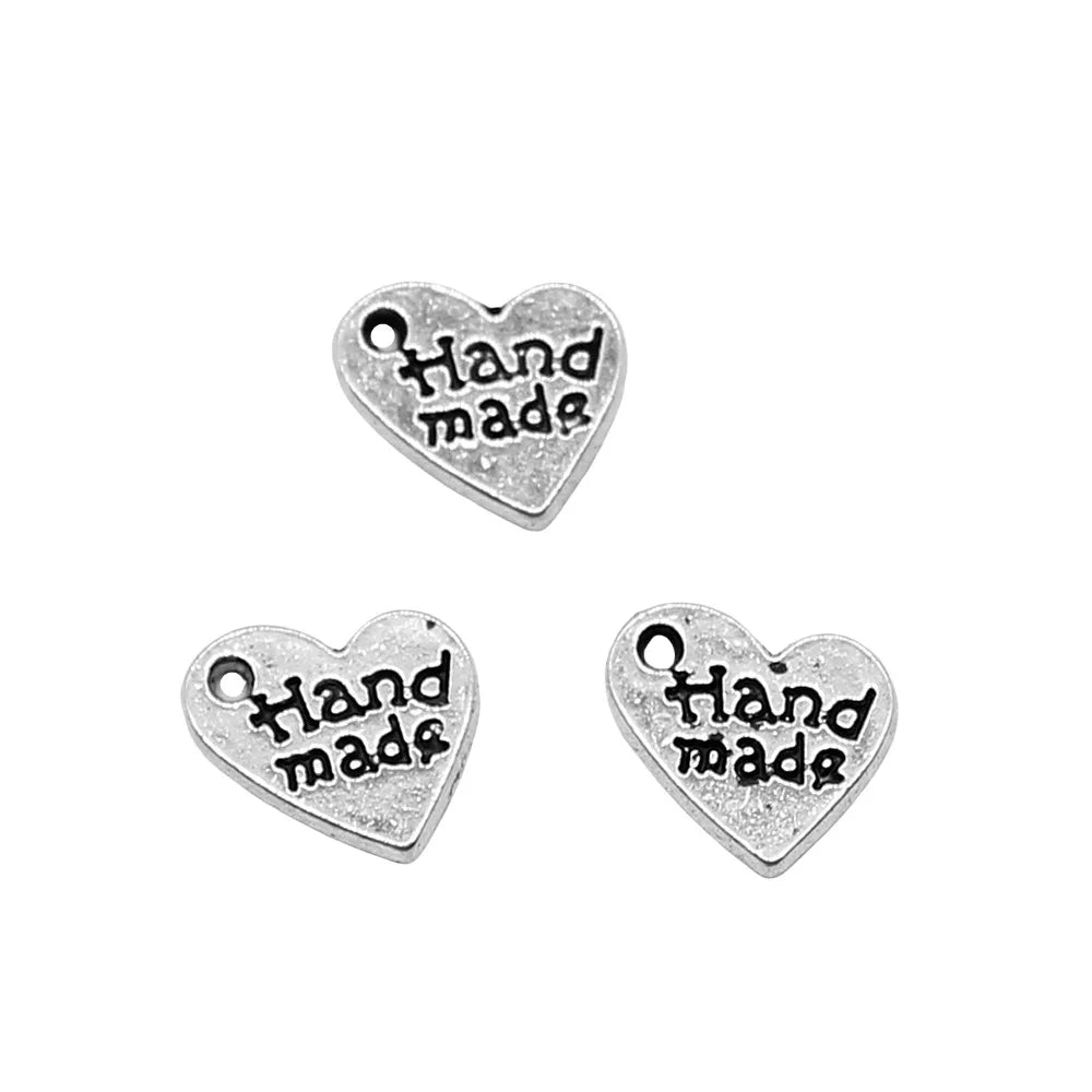 8x8mm 0.4g Multicolor Zinc Alloy Small Heart Charm Pendant for DIY Bracelet Necklace Jewelry Making