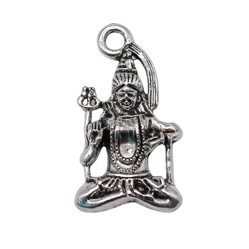 15x26mm 1.7g Antique Silver Zinc Alloy Indian Deity Charm Pendant for DIY Jewelry Making