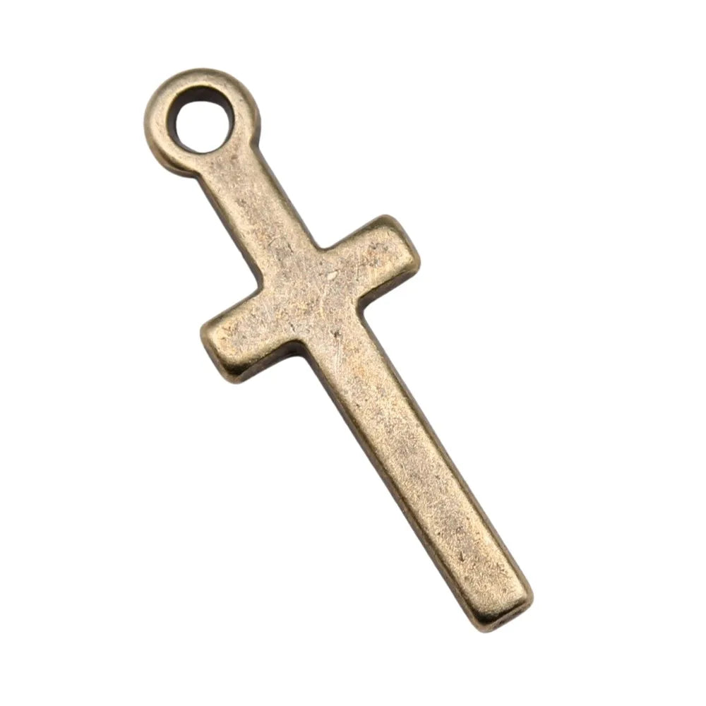 30x11mm 1.4g Multicolor zinc alloy Cross charm pendant for DIY bracelet necklace jewelry making