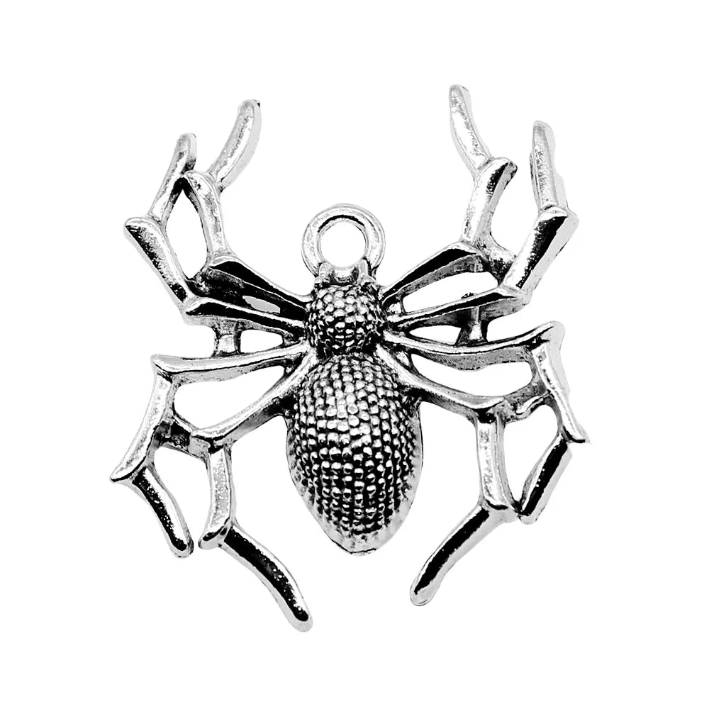 35x32mm 5.1g Multicolor Zinc Alloy Spider charm pendant for necklace bracelet DIY jewelry making