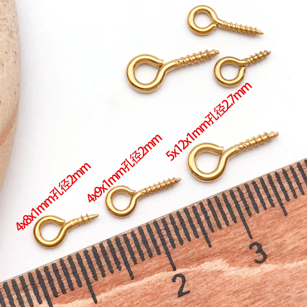 Stainless Steel Gold Eye Screw Connector for DIY Jewelry Making