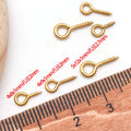 Stainless Steel Gold Eye Screw Connector for DIY Jewelry Making