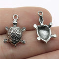 22x14mm 1.2g Antique Silver Zinc Alloy Turtle Charm Pendant for DIY Necklace Bracelet Jewelry Making