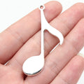 54x34mm 4.2g Antique Silver Zinc Alloy Music Note Charm Pendant for DIY Necklace Jewelry Making