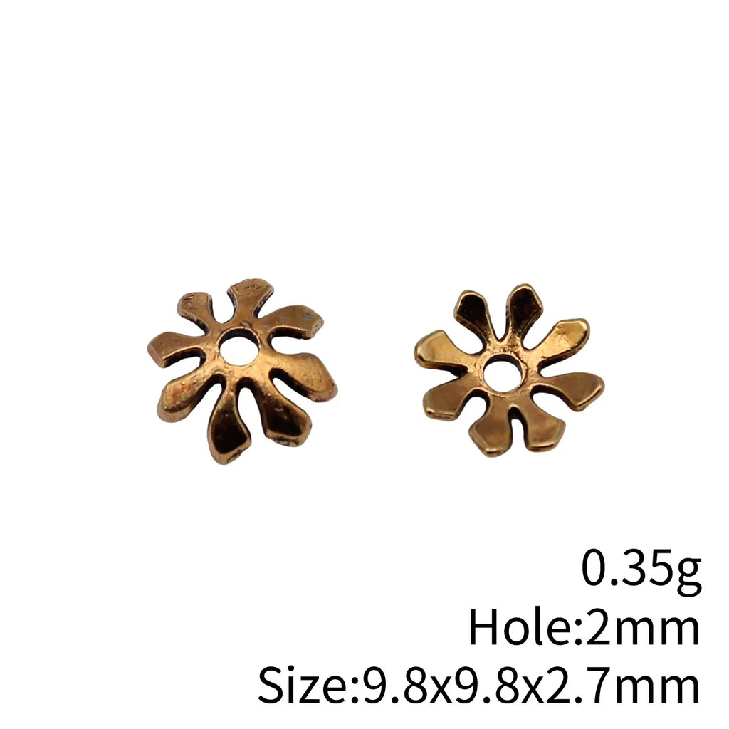 9.8x9.8x2.7mm 0.35g Zinc Alloy Flower Bead Caps Jewelry Findings for DIY Beaded Necklace Bracelet