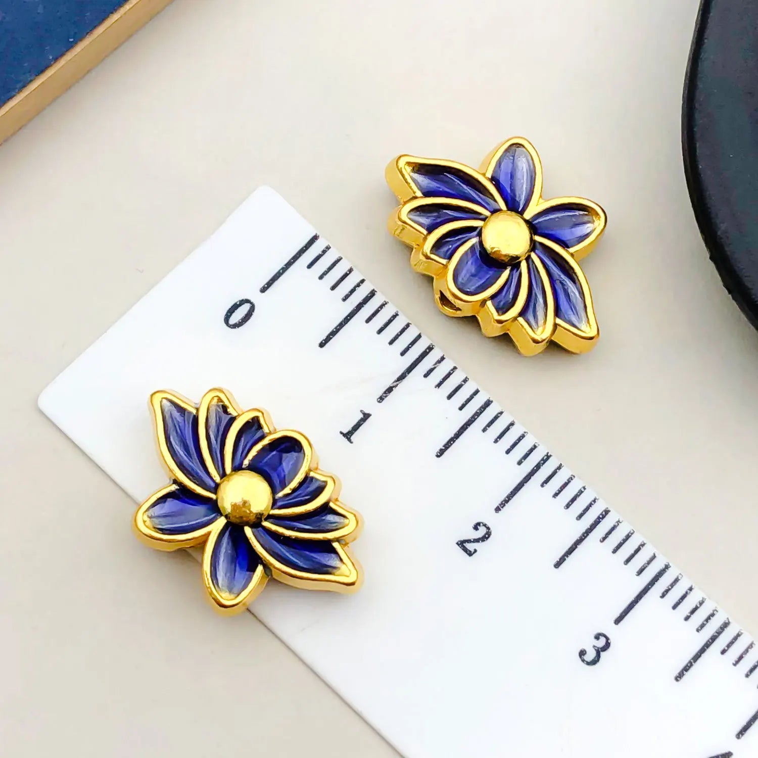 Enamel Zinc Alloy Cloud Ruyi Coin Lotus straight hole spacer beads for DIY bracelets