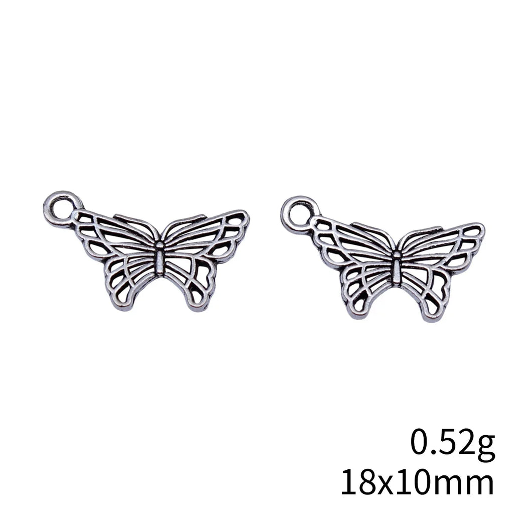 18x10mm 0.52g Multicolor Zinc Alloy Butterfly Charm Pendant for Earrings Bracelet DIY Jewelry