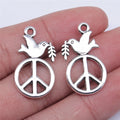 28x16mm 1.5g Antique Silver Zinc Alloy Peace Dove Charm Pendant for DIY Jewelry Accessories