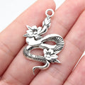 43x26mm 6.8g Antique Silver Zinc Alloy Flower Snake Charm Pendant for DIY Gothic Jewelry Making